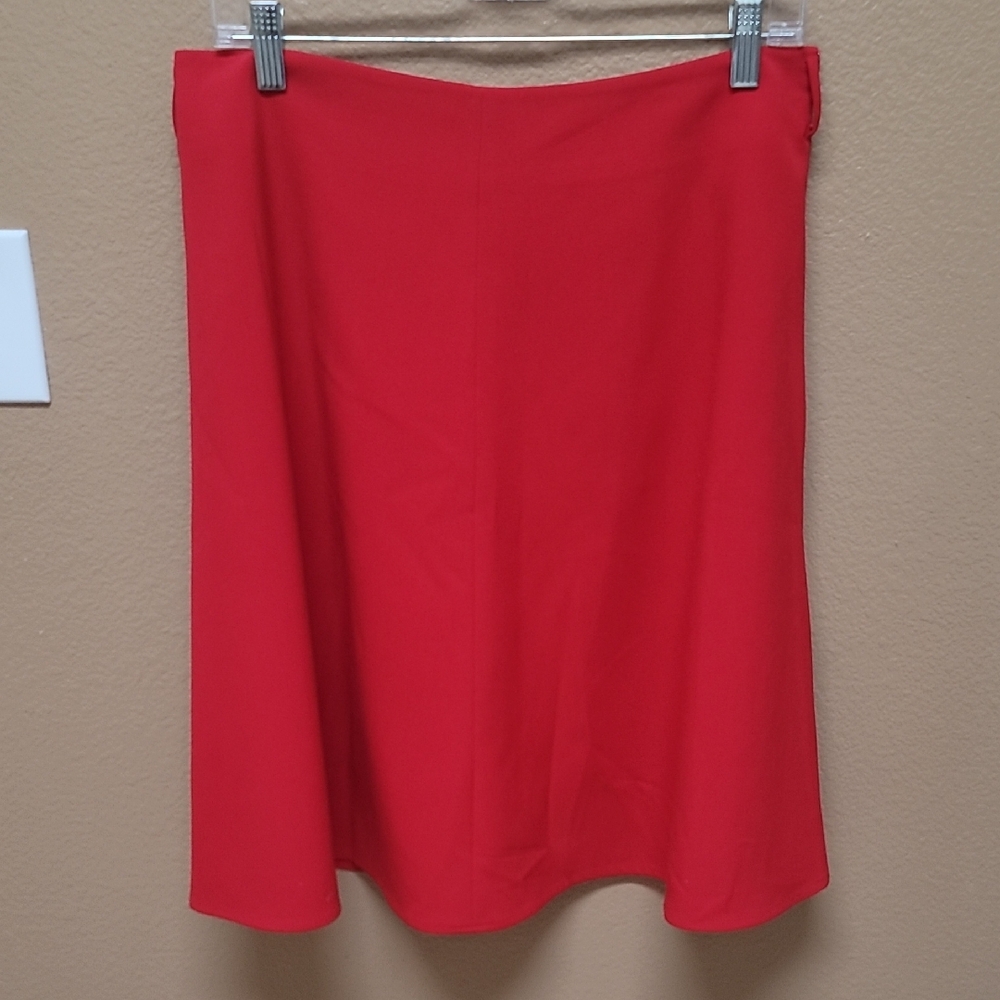 Nine West Red A-Line Knee-Length Skirt